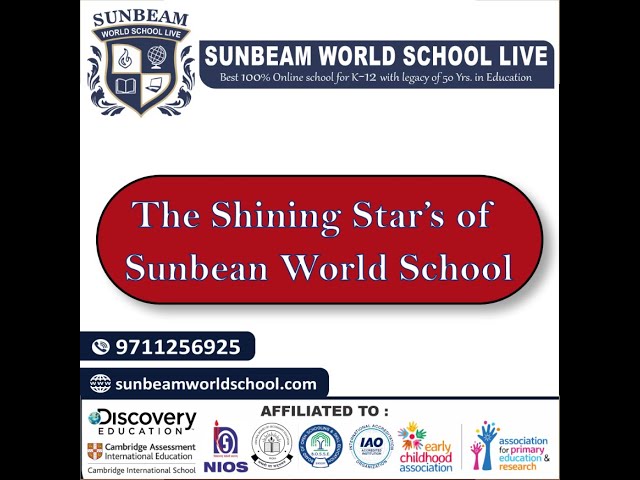 Celebrating the shining stars, achievers, and winners at Sunbeam World School! 🌟🏆