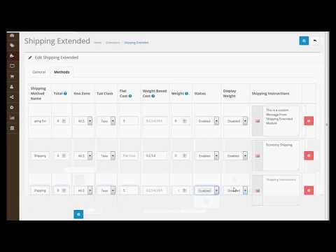 Opencart Shipping Extended