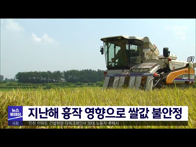 지난해 흉작 영향으로 쌀값 불안정