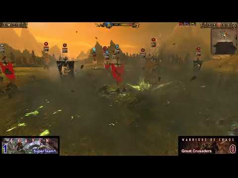 Dwarfs/Skaven vs Chaos/Norsca - Total War: Warhammer II - 2v2 Tournament/League