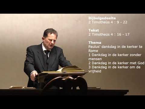 04-11-2020 19:30 Dankdagdienst geleid door Ds. C.P. de Boer