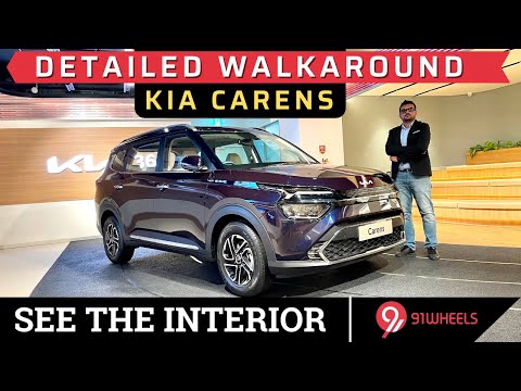Kia Carens 2022 Walkaround Review With Interior Details || Best Look At The Cabin So Far!