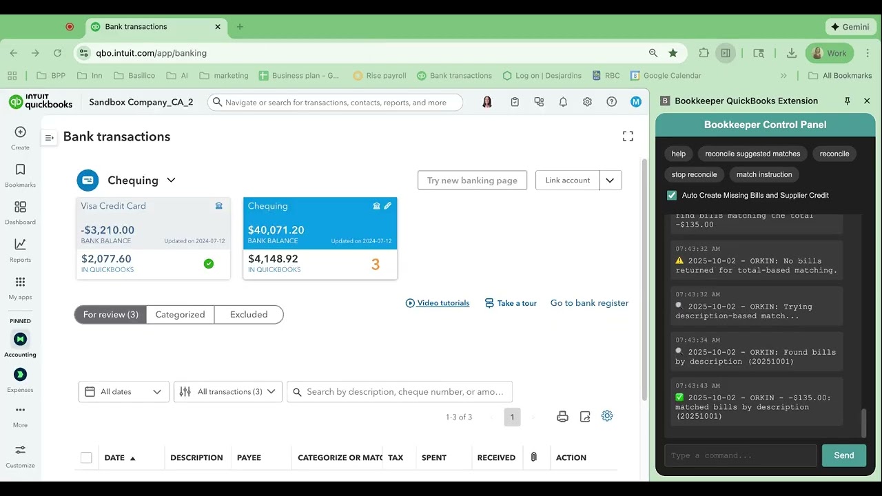 Video thumbnail showing how to reconcile all transactions at once in QuickBooks Online