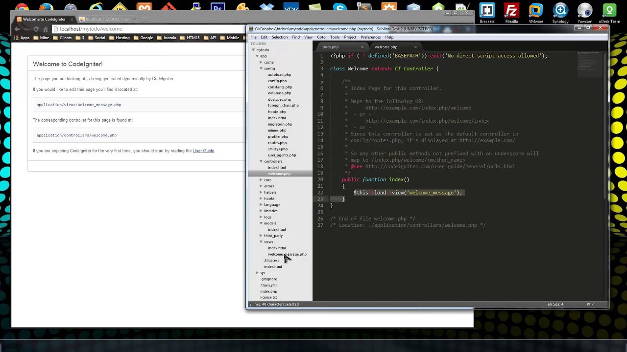 Codeigniter App Part 2 - Installation and Configuration