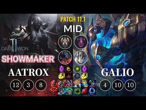 DWG Showmaker Aatrox vs Galio Mid - KR Patch 11.1