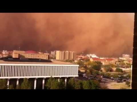2011 Lubbock dust storm \haboob\ (full video)