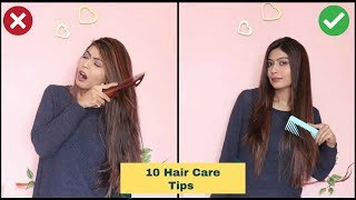 10 HAIR CARE HACKS For Healthy, Shiny & Long Hair | Hair Care Tips in HINDI | DOWNLOAD THIS VIDEO IN MP3, M4A, WEBM, MP4, 3GP ETC
