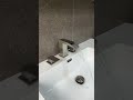 Brushed nickel waterfall faucet
