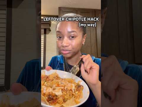 this is the ONLY WAY to reheat #chipotle 🩷🌮!!! #shorts #howto #detroit #foodreview #food #mukbang