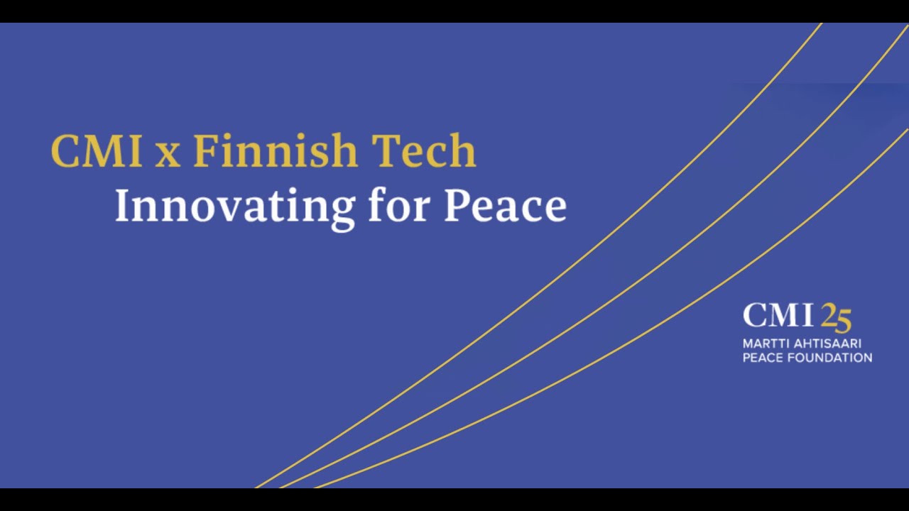 [Live Recording] Innovating for Peace: How can technology support peacemaking efforts?