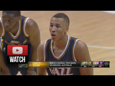 Dante Exum Full Highlights vs Lakers (2014.10.16) - 13 Pts, 6 Ast