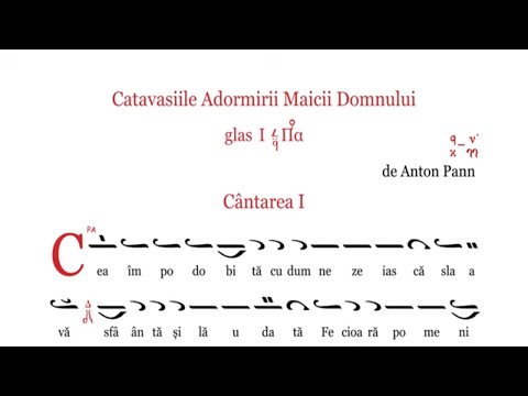Catavasiile  Adormirii Maicii Domnului, glas 1, de Anton Pann