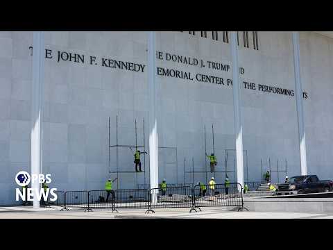 WATCH LIVE: Scaffolding goes up at Kennedy Center ahead of deadline to remove Trump's name