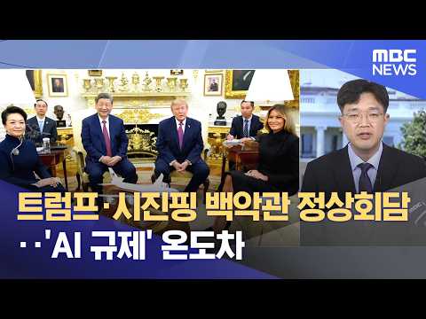트럼프·시진핑 백악관 정상회담.. 'AI 규제' 온도차