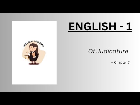 ENGLISH   1 | Module - 2 | Of Judicature