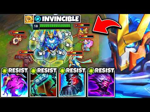 The enemies picked a full team of AP champs, so I stacked MR on Galio (IMMUNE TO DAMAGE)