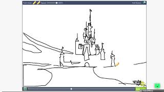 How to draw the Walt Disney Pictures logo (Speed Drawing)