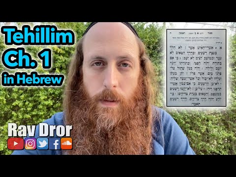 Learning Tehillim (Psalms) Ch. 1 in Hebrew and English (with Commentary and Explanation)