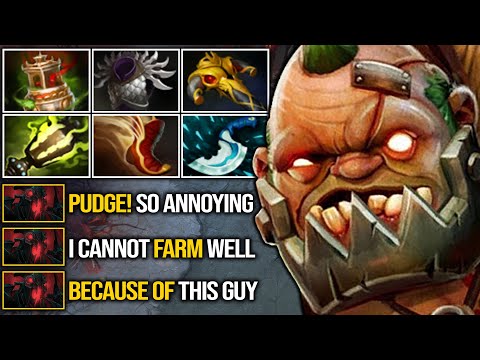 Roaming Pudge - Nonstop Gank | The Annoying Pudge Makes Enemies Mad | Pudge Official