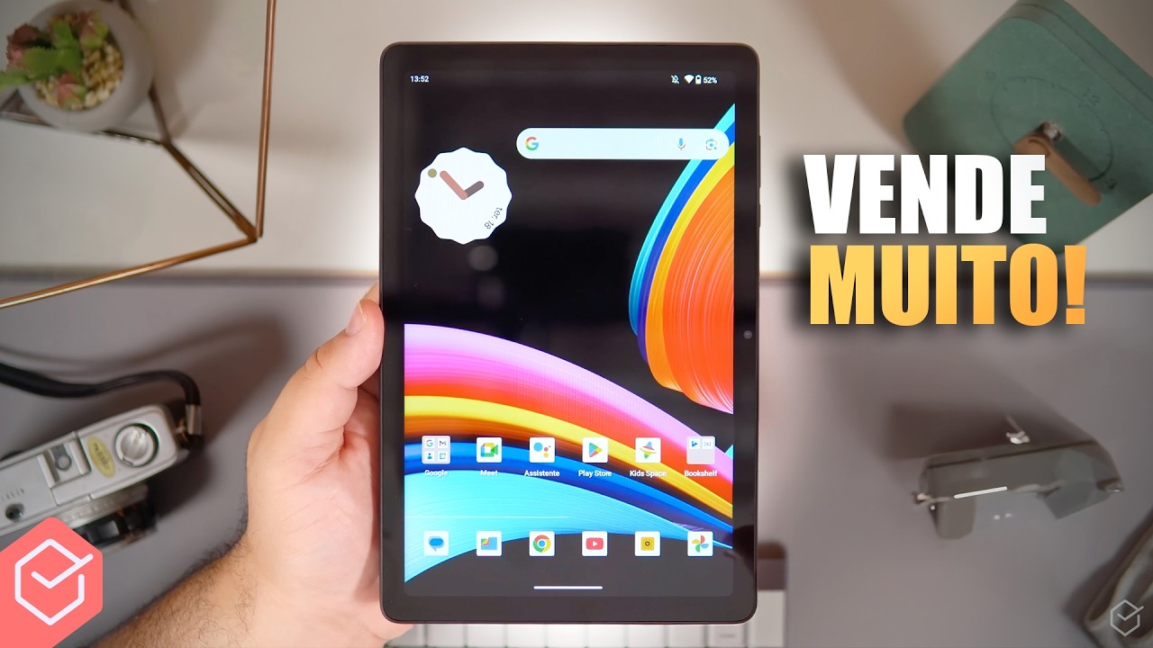 Miniatura da avaliação em vídeo de Tablet TCL Tab 10L Gen 2 64GB 3GB RAM Wi-Fi 10.1 Polegadas Cinza