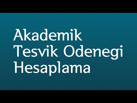 Akademik Teşvik Hesaplama 2025 video thumbnail