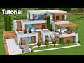 Minecraft: How to Build a Modern House Tutorial (Easy) #41 - Interior in Description!