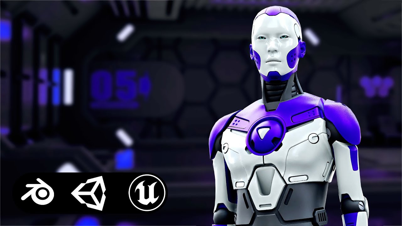 Humanoid Orpheus-J Auto-Rig Pro Rigged For Mixamo Unreal Engine Unity 3D Model