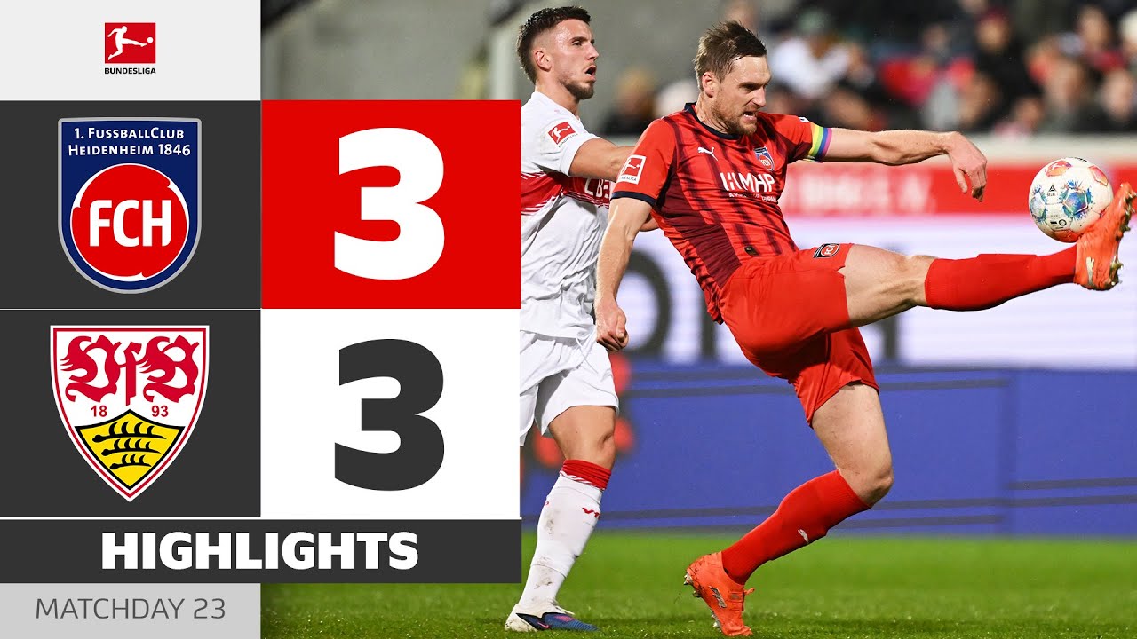 VAR-Drama and Late Equalizer! | HEIDENHEIM - VFB STUTTGART | Highlights | Matchday 23 – Bundesliga