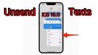 How To Unsend Text Messages iOS 16