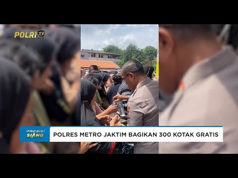 POLRES METRO JAKTIM BAGIKAN 300 KOTAK GRATIS