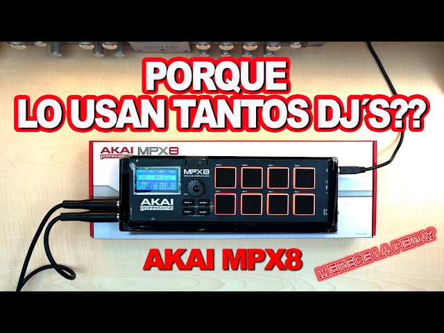 Vídeo relacionado con Akai professional mpx8 controlador usb midi y lanzador de samples portátil con 8 pads sensibles a la velocidad y ranura para tarjeta sd + Adam hall k3tpc0300 cable rca a jack