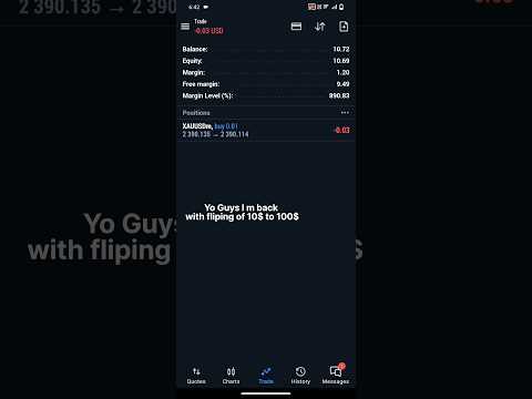 Day 1: Flipping $10 into $100 in Forex Trading - The Flipper is back !! 📈 #trading#investment #Forex