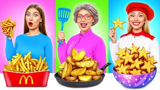 Eu vs Minha Vó No Desafio De Culinária | Truques Para Pais Mega DO Challenge