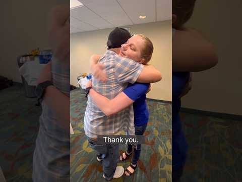 Heart transplant recipient meets donor’s family for first time.