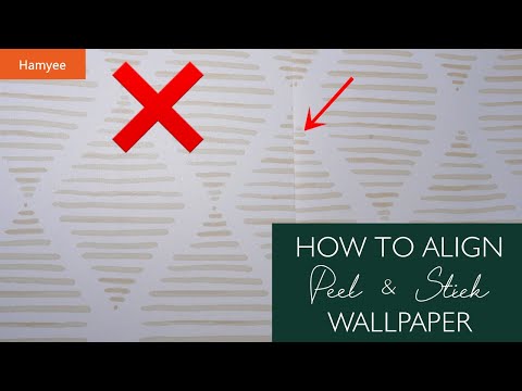 How to Match Peel and Stick Wallpaper Pattern Perfectly  | Hamyee Wallpaper