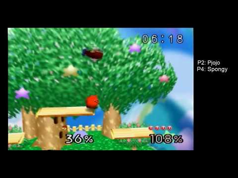 Pjojo (Mario) vs Spongy (Kirby)