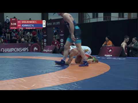 Round 5 FS - 70 kg: C. KARLIKOWSKI (ARG) v. A. ASHNAULT (USA)