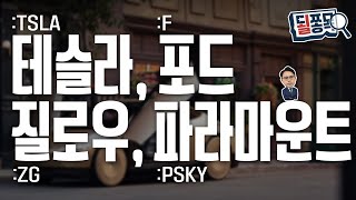 테슬라 연중 신고가 돌파..구글에 눌린 부동산플랫폼 | 테슬라(TSLA), 포드(F), 질로우(ZG), 파라…