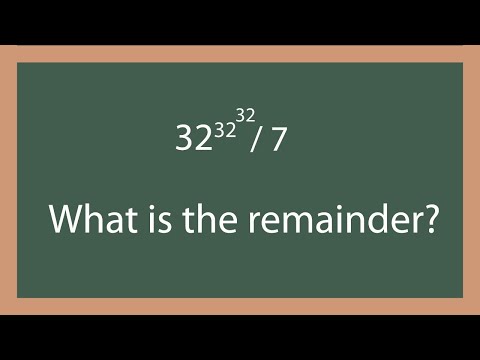 What is the remainder when 32^32^32 is divided by 7?