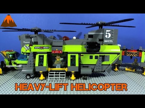 Vidéo LEGO City 60125 : L'hélicoptère de transport du volcan