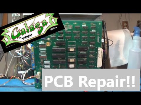 1981 Midway Galaga PCB Repair!!   1-12-22