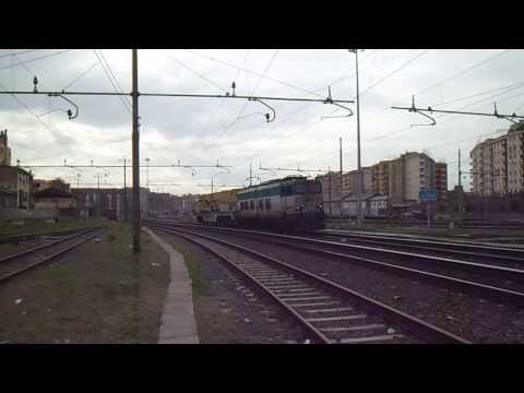 E655.440 + Carro Gru EDK 30 "TAKRAF", in partenza da Roma Tuscolana