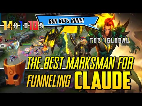 Top 1 Global Claude Best Hero For Funneling or 131 Rotation | 🇸🇬🇸🇬 MLBB