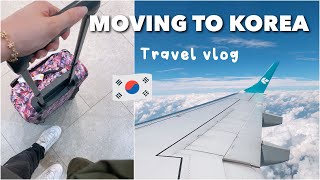 MOVING TO KOREA | mini travel vlog ✈️ 🇰🇷 (study abroad in Seoul)