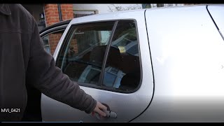 VW Golf/Jetta/Polo Door Frozen Iced Stuck - How to Open Rubber Door Seal from Body frame in Frost