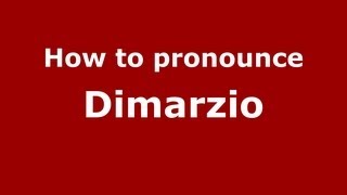How to pronounce Dimarzio