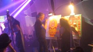 Alex & Allyson Grey painting live with Telekinetic Walrus at Moksha Family Art Fair 2013