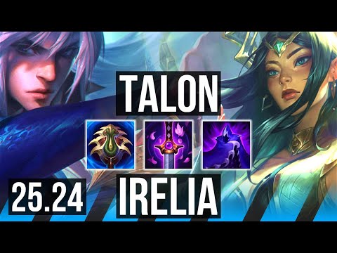 TALON vs IRELIA (MID) | Good KDA: 21/2/6 | KR Master | 25.24