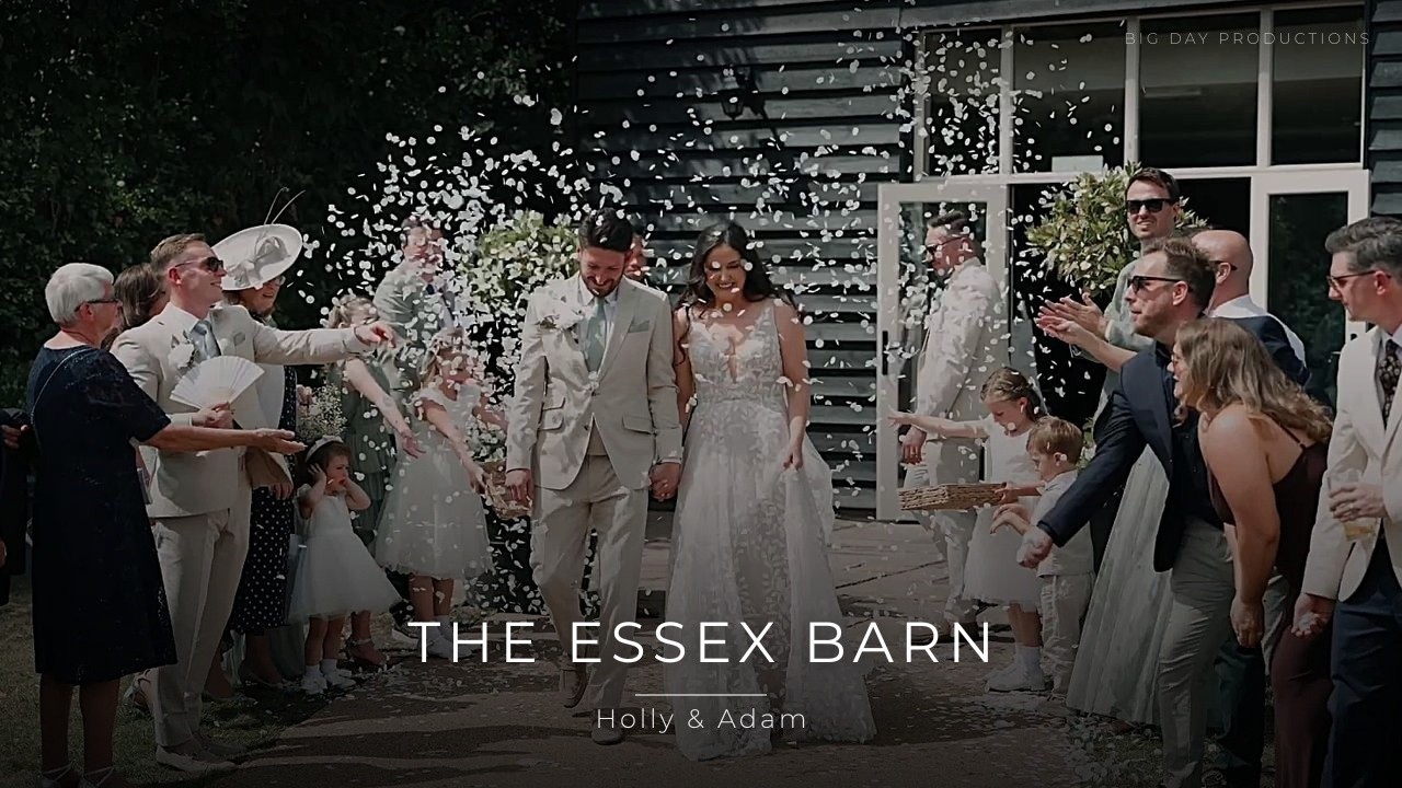 The Essex Barn wedding photography and film