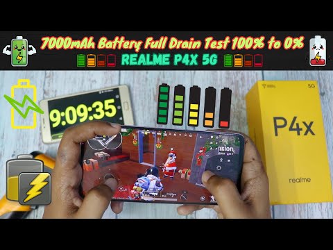 Realme P4x 5G 100% to 0% Full Battery Drain Test | Realme P4x 5G battery life 🤯
